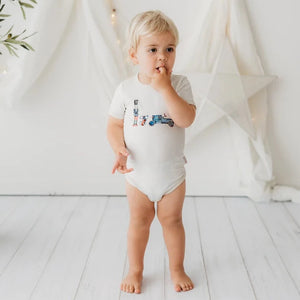 Blue Vintage Toys Bodysuit