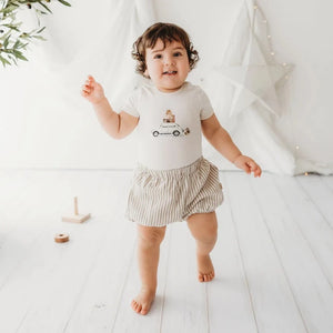 Linen Bloomers - Oak Stripe