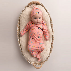 Floral Knot Beanie (Pink)