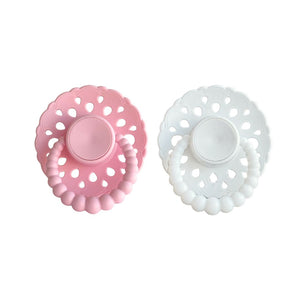 Bubble Dummies Bloom (White & Baby Pink)