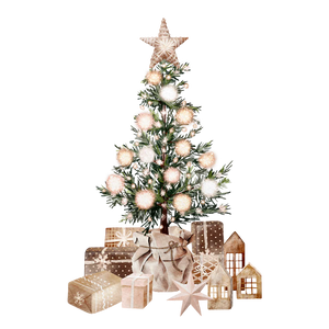 Glistening Tree Tee - Eggnog