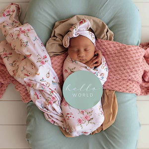 Alice`s Tea Party Jersey Wrap & Topknot