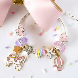 Unicorn Carousel Charm Bracelet