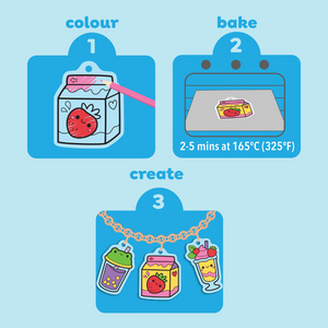 Shrinkorama -Charm Bracelet Kawaii Drinks