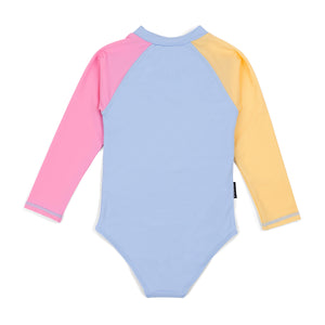 Long Sleeve Swimsuit (Pop Colourblock)