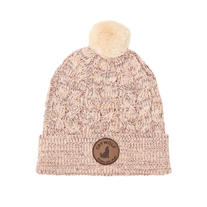 Pom Pom Beanie (Blush Speckle)