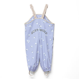 Rain Overalls (Floral Periwinkle)