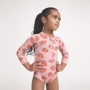 Long Sleeve Swimsuit (Strawberry Splash)