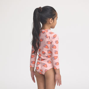 Long Sleeve Swimsuit (Strawberry Splash)