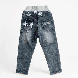 Distressed Star Jeans (Black)