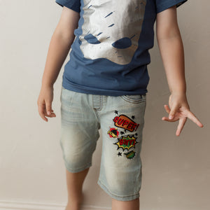 Superheroes Denim Shorts