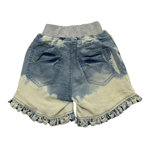 Acid Wash Frill Denim Shorts