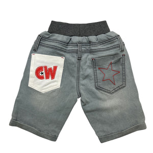 White Pocket Denim Shorts