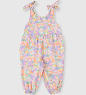 Pastel Bouquet Tiffany Tie Overalls