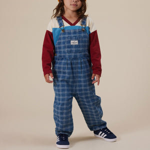 Austin Denim Check Overalls