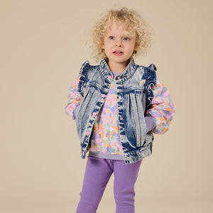 Elodie Embroidered Denim Vest