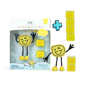 Glo Pal Character + Cubes (Yellow Alex)