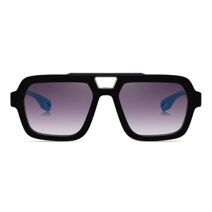 Miami Dude Sunglasses (Black/Blue)