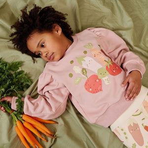 Veggie Crew Placement Puff Sweater