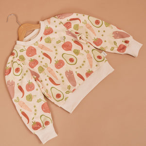 Veggie Crew Yardage Puff Sweater