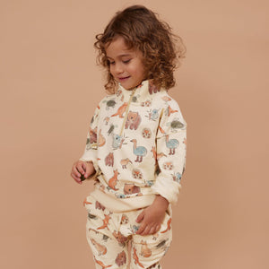 Wild Wonders Half Zip Sweater