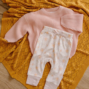 Chunky Cotton Knit Jumper (Baby Pink)