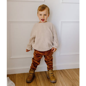 Chunky Cotton Knit Jumper (Sand)