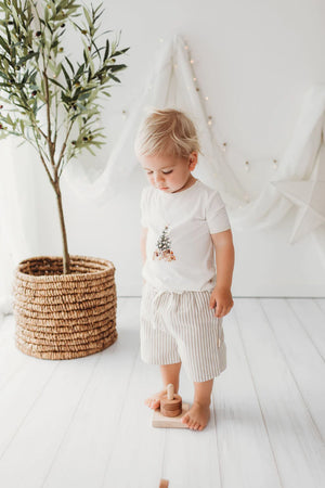 Glistening Tree Tee - Eggnog