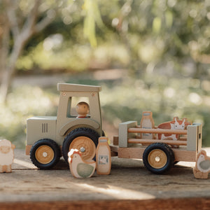 Little Farm Tractor With Trailer
