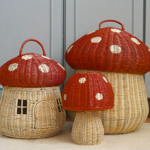 Mushroom Storage Basket (Red)