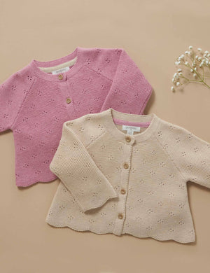Oatmeal Posie Cardigan