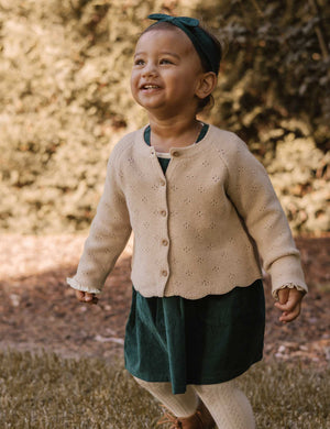 Oatmeal Posie Cardigan