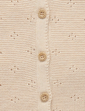 Oatmeal Posie Cardigan