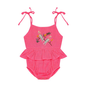 Polly Romper (Neon Blush)