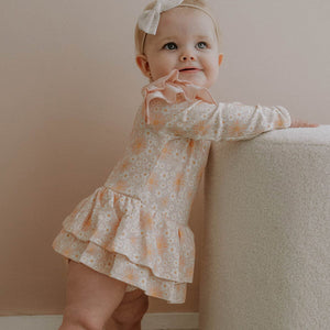 Ray Of Sunshine LS Onesie Flutter Dress