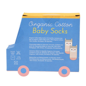 Pink Owl Baby Socks