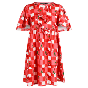 Cherry Check SS Bowie Dress
