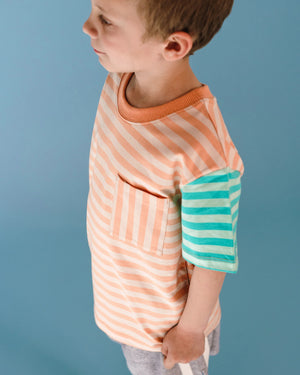 Printed Stripe SS Tee