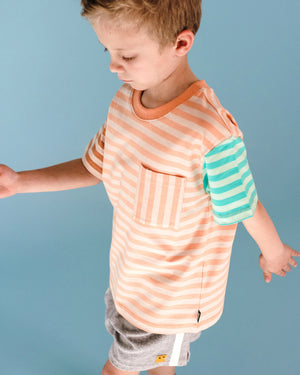 Printed Stripe SS Tee