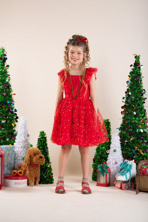 Red Christmas Angel Dress