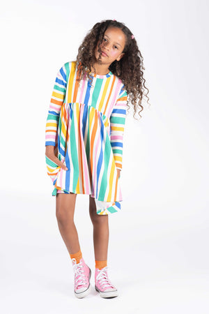 RAINBOW STRIPES DRESS