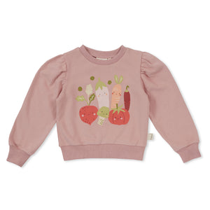 Veggie Crew Placement Puff Sweater