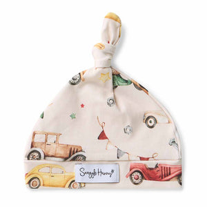 Vintage Cars Knotted Beanie