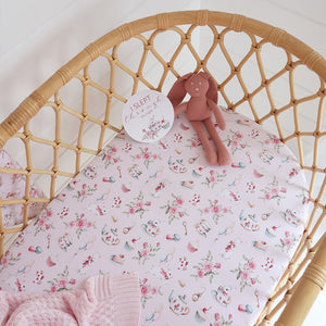 Alice`s Tea Party Bassinet Sheet/Change Pad Cover
