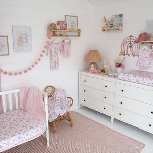 Alice`s Tea Party Bassinet Sheet/Change Pad Cover