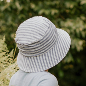 Classic Bucket Sun Hat (Grey Stripe)