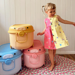 Ride A Long Storage Pig Large (Powder Pink)