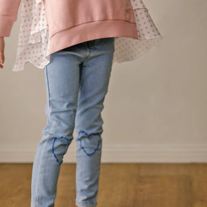 Heart Knee Stretch Jeggings