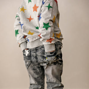Distressed Star Jeans (Black)