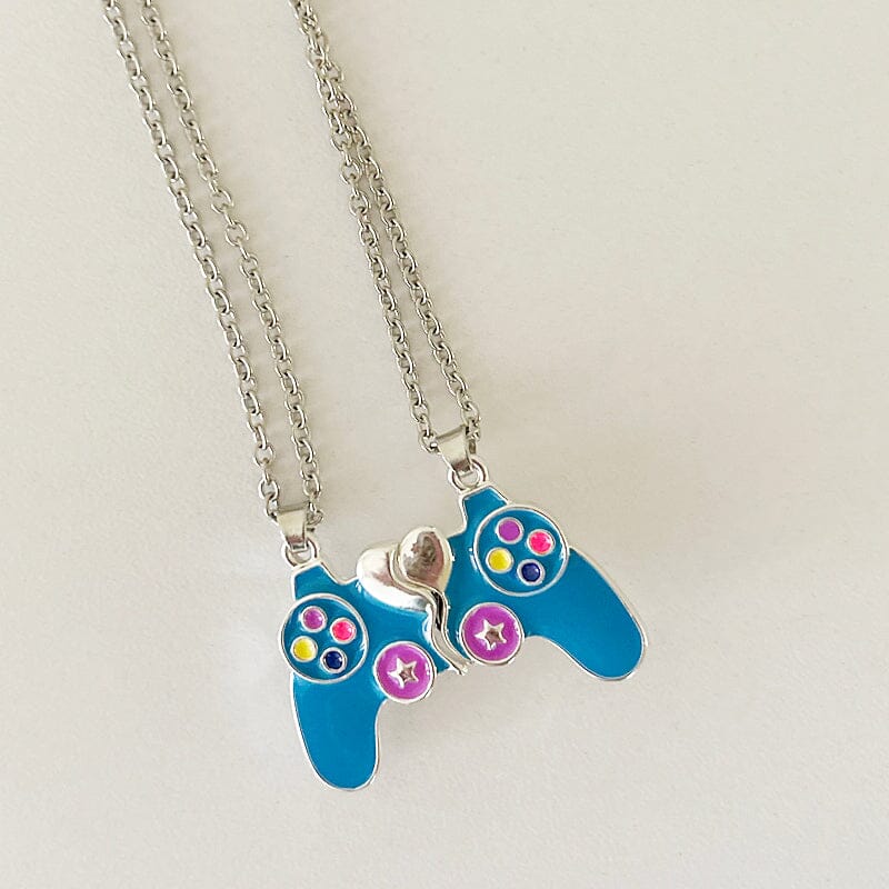 Game Controller Friend Necklace (Blue)